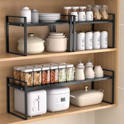 rangement étagère cuisine placard ordonnée