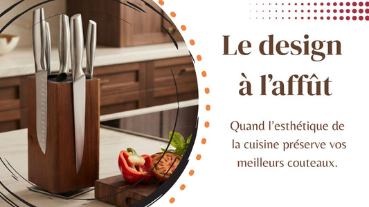 porte couteau sur plan de travail tomate poivron sur planche