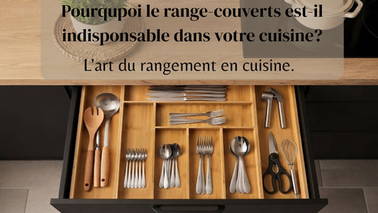 range couvert pour tiroir dans cuisine moderne en noir