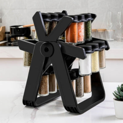 carrousel pour epices trônant au centre d'une cuisine contemporaine