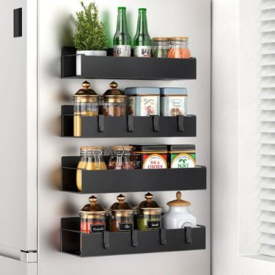 cuisine étagères aimantée sur frigo grand rangement