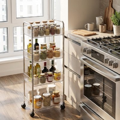 desserte cuisine chic rangement efficace pour articles cuisine