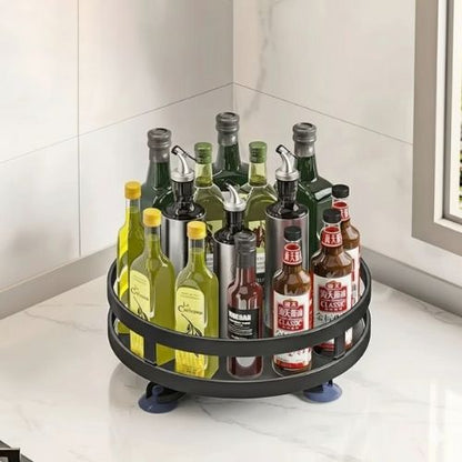 coin de cuisine étagères à épices compactes bouteilles vinaigre huile