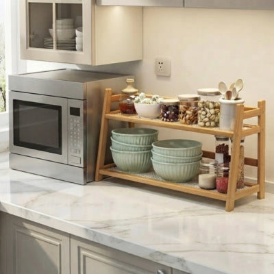 etagere cuisine bois bambou couleur naturelle