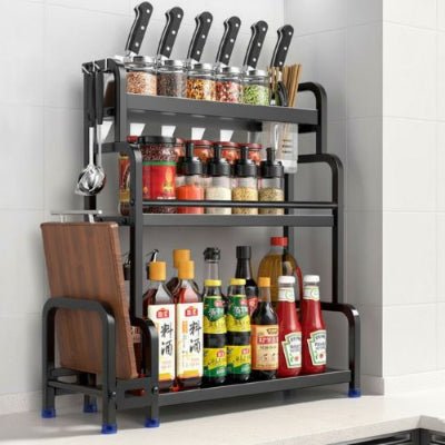 trois niveaux parfaite pour les ustensiles épices et condiments étagère cuisine rangement