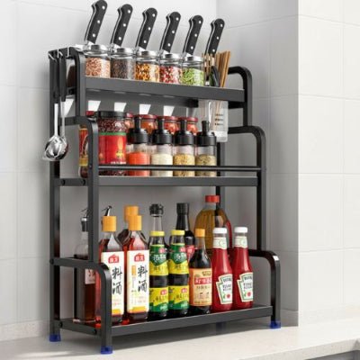 étagère cuisine rangement compacte idéal pour optimiser éspace comptoir