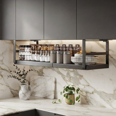 etagere de rangement cuisine extensible suspendue