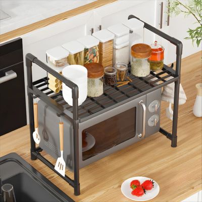 etagere micro ondes plateau ajouré pour épices bocaux