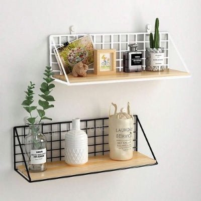 étagère murale cuisine couleur blanche et noire utilisation polyvalente