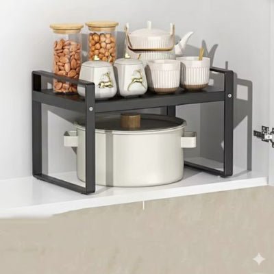modèle noir longue hauteur etagere pour cuisine