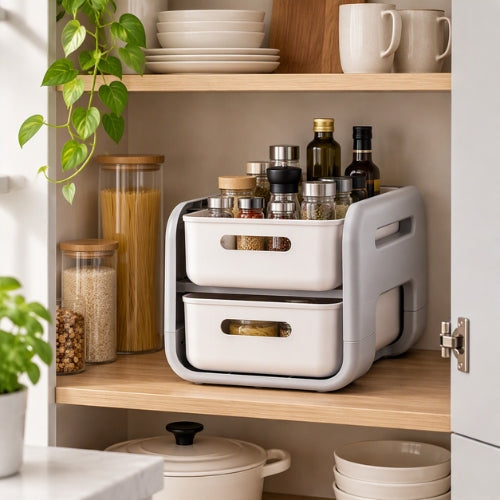 panier coulissant cuisine petit modèle double niveau
