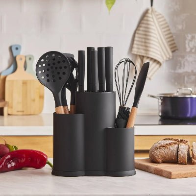 porte couteau sur comptoir organise ustensiles couteaux