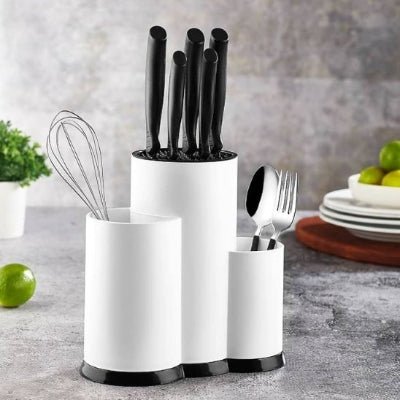 variante blanche porte couteau ustensiles organisés