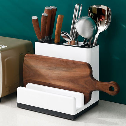 porte couteaux cuisine multifonction avec planche à découper et ustensiles