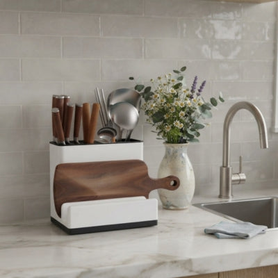porte couteaux cuisine multifonction rangement planche et ustensiles