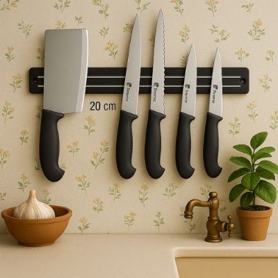 mur à fleurs porte couteaux dessus 20 cm