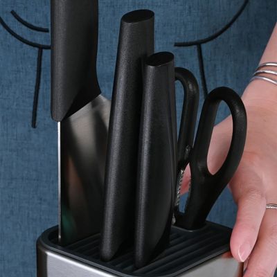 portes couteaux en inox cylindrique avec fentes en pp