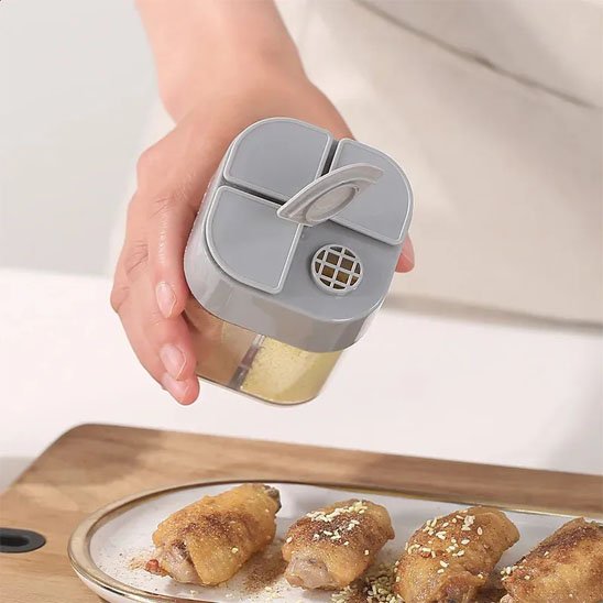 Pot a epice main tient modèle gris soupoudre ailes poulet