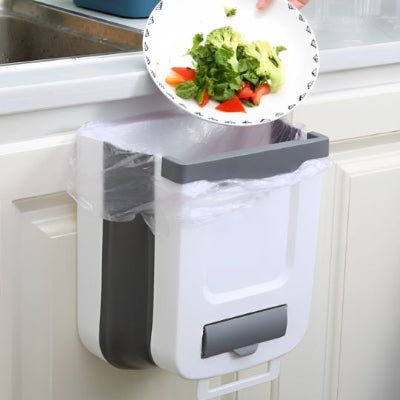 poubelle cuisine sous evier fixée placard recevant restes légumes assiette