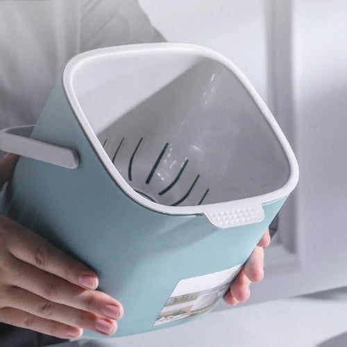 Poubelle de table bac amovible ajouré tenu à deux mains