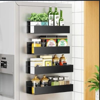 quatre etagere murale pour cuisine aimantées rangement spacieux