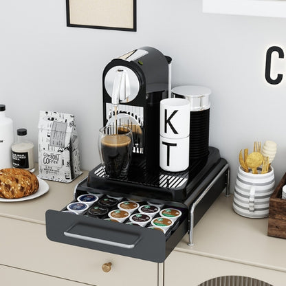 rangement cuisine coulissant avec tiroir pour capsules à café