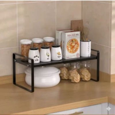 hauteur 17cm rangement etagere cuisine noir