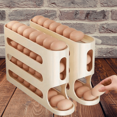 Rangement oeufs - RollingEggRack™ - Jaune - Go rangement