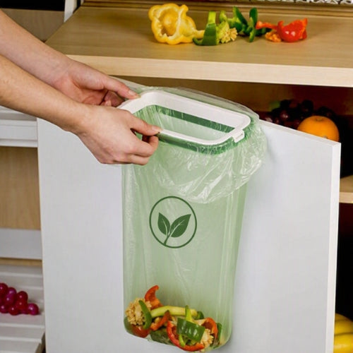 support pour sac poubelle de cuisine amovible fixé sur porte