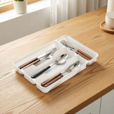 varainte type petit range couverts tiroirs blanc en pp