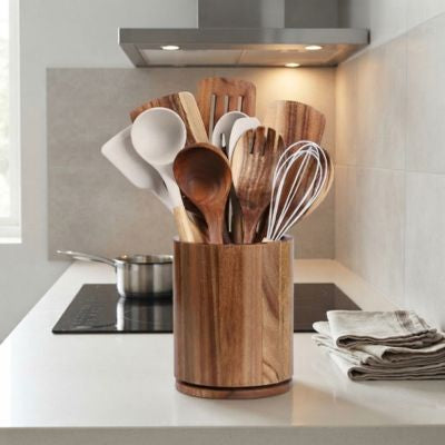 variante bois acacia porte ustensiles cuisine